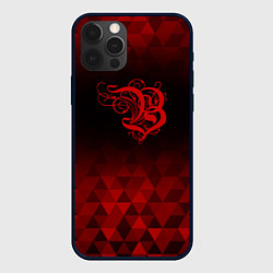Чехол для iPhone 12 Pro Burzum red poly, цвет: 3D-черный