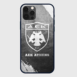 Чехол для iPhone 12 Pro AEK Athens - grey gradient, цвет: 3D-черный