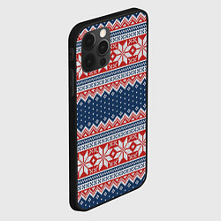 Чехол для iPhone 12 Pro Knitted Pattern, цвет: 3D-черный — фото 2