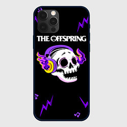 Чехол для iPhone 12 Pro The Offspring неоновый череп, цвет: 3D-черный