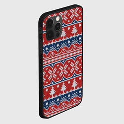 Чехол для iPhone 12 Pro New year pattern, цвет: 3D-черный — фото 2