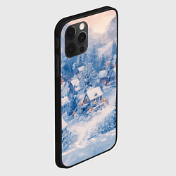 Чехол для iPhone 12 Pro Заснеженный город, цвет: 3D-черный — фото 2