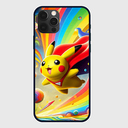 Чехол для iPhone 12 Pro Super Pikachu - ai art fantasy, цвет: 3D-черный