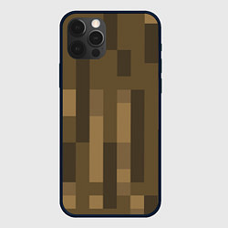 Чехол для iPhone 12 Pro Wood - Minecraft, цвет: 3D-черный