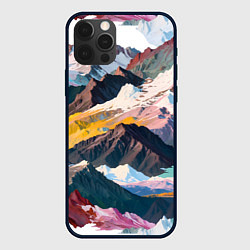 Чехол для iPhone 12 Pro Искусство гор, цвет: 3D-черный