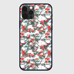 Чехол для iPhone 12 Pro Ветки рябины в снегу, цвет: 3D-черный