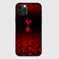 Чехол для iPhone 12 Pro Tottenham red poly, цвет: 3D-черный