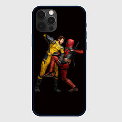 Чехол для iPhone 12 Pro Дэдпул против Росомахи, цвет: 3D-черный