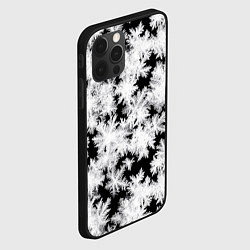 Чехол для iPhone 12 Pro Снежинки на стекле, цвет: 3D-черный — фото 2