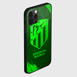 Чехол для iPhone 12 Pro Atletico Madrid - green gradient, цвет: 3D-черный — фото 2