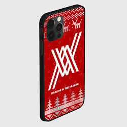 Чехол для iPhone 12 Pro Новогодний Darling in the FranXX с оленями, цвет: 3D-черный — фото 2