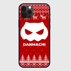 Чехол для iPhone 12 Pro Новогодний DanMachi с оленями, цвет: 3D-черный