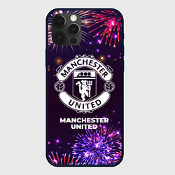 Чехол для iPhone 12 Pro Праздничный Manchester United, цвет: 3D-черный