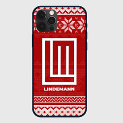 Чехол для iPhone 12 Pro Новогодний Lindemann, цвет: 3D-черный
