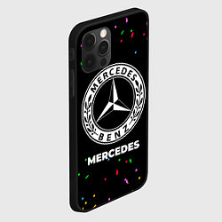 Чехол для iPhone 12 Pro Mercedes конфети, цвет: 3D-черный — фото 2