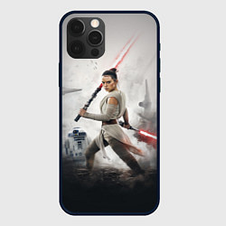 Чехол для iPhone 12 Pro Звездные войны - Рей Скайуокер, цвет: 3D-черный