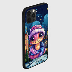 Чехол для iPhone 12 Pro Змейка и новогодняя ночь 2025, цвет: 3D-черный — фото 2