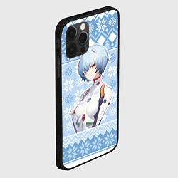 Чехол для iPhone 12 Pro Rei christmas sweater Evangelion, цвет: 3D-черный — фото 2