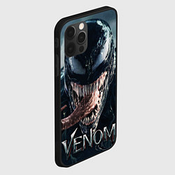 Чехол для iPhone 12 Pro Venom head with tongue, цвет: 3D-черный — фото 2