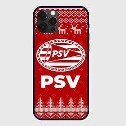 Чехол для iPhone 12 Pro Новогодний PSV с оленями, цвет: 3D-черный