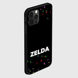 Чехол для iPhone 12 Pro Zelda конфети, цвет: 3D-черный — фото 2