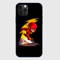 Чехол для iPhone 12 Pro Chibi Flash, цвет: 3D-черный