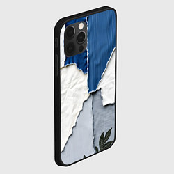 Чехол для iPhone 12 Pro Сине-белый пэчворк, цвет: 3D-черный — фото 2