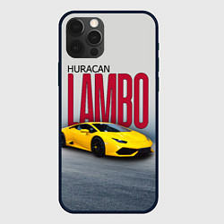 Чехол для iPhone 12 Pro Итальянский суперкар Lambo Huracan, цвет: 3D-черный