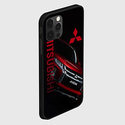 Чехол для iPhone 12 Pro Mitsubishi логотип, цвет: 3D-черный — фото 2