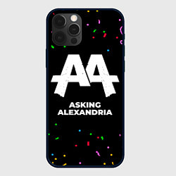 Чехол для iPhone 12 Pro Asking Alexandria конфети, цвет: 3D-черный