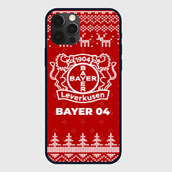 Чехол для iPhone 12 Pro Новогодний Bayer 04 с оленями, цвет: 3D-черный