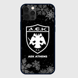 Чехол для iPhone 12 Pro Снежный AEK Athens, цвет: 3D-черный