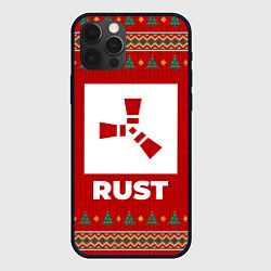 Чехол для iPhone 12 Pro Rust new year, цвет: 3D-черный