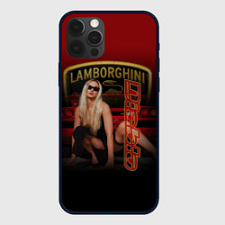 Чехол iPhone 12 Pro Девушка и Lamborghini