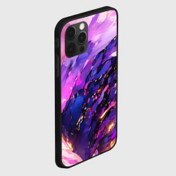 Чехол для iPhone 12 Pro Фиолетово-розовая абстракция, цвет: 3D-черный — фото 2
