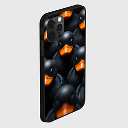 Чехол для iPhone 12 Pro Черные уточки, цвет: 3D-черный — фото 2