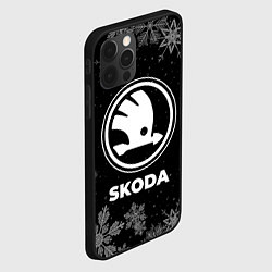 Чехол для iPhone 12 Pro Снежный Skoda, цвет: 3D-черный — фото 2