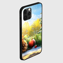 Чехол для iPhone 12 Pro Солнечный новый год, цвет: 3D-черный — фото 2