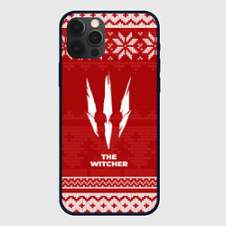 Чехол для iPhone 12 Pro Новогодний The Witcher, цвет: 3D-черный