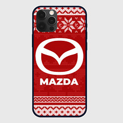 Чехол для iPhone 12 Pro Новогодний Mazda, цвет: 3D-черный