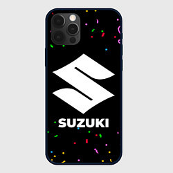 Чехол для iPhone 12 Pro Suzuki конфети, цвет: 3D-черный