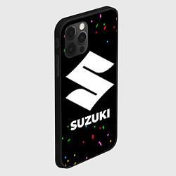 Чехол для iPhone 12 Pro Suzuki конфети, цвет: 3D-черный — фото 2