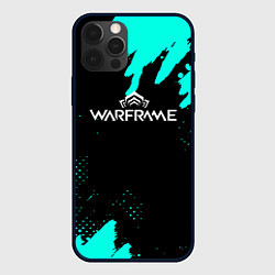 Чехол для iPhone 12 Pro Warframe краски голубые, цвет: 3D-черный