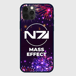 Чехол для iPhone 12 Pro Праздничный Mass Effect, цвет: 3D-черный