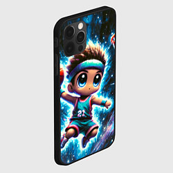 Чехол для iPhone 12 Pro Бейсболист с мячом, цвет: 3D-черный — фото 2