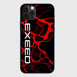 Чехол для iPhone 12 Pro Exeed - red liquid, цвет: 3D-черный