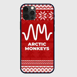 Чехол для iPhone 12 Pro Новогодний Arctic Monkeys, цвет: 3D-черный