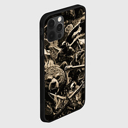 Чехол для iPhone 12 Pro Медведь на фоне десантников танков и самолетов, цвет: 3D-черный — фото 2