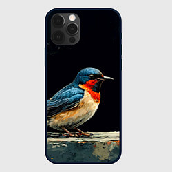 Чехол для iPhone 12 Pro Ласточка, цвет: 3D-черный