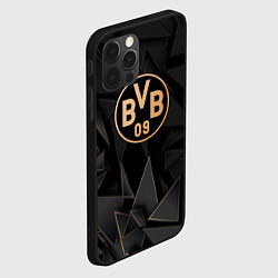 Чехол для iPhone 12 Pro Borussia golden poly, цвет: 3D-черный — фото 2